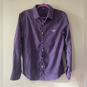 Purple Button Down Shirt “Shortest Path” | Size S | Purple | New